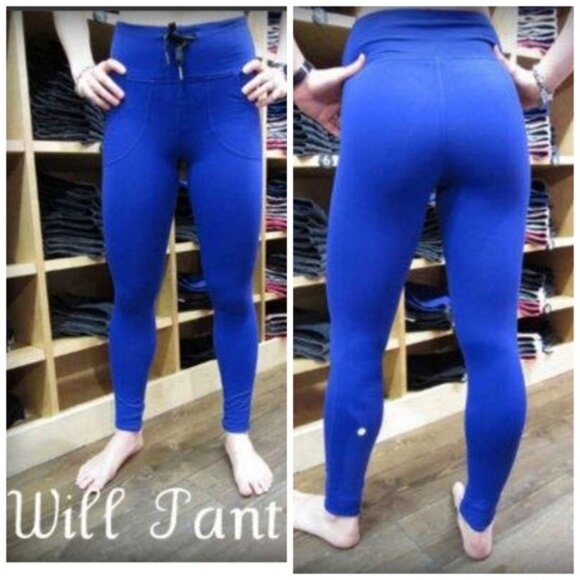 Lululemon Will Pant Pigment Blue Sz 4 | Clean Girl Athleisure Minimalist - Picture 1 of 13